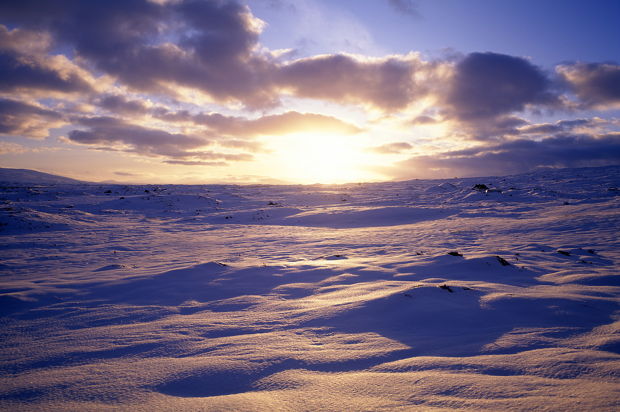 #955258-1 - Sunrise over Rannoch Moor in Winter, Highland Region, Scotland