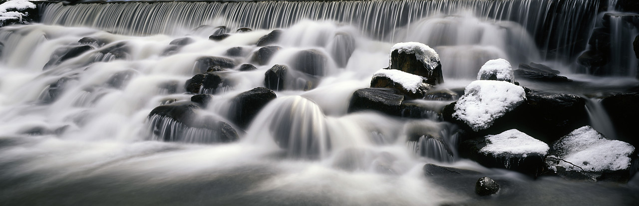 #955273-2 - Cascading Waterfall in Winter, Aberfeldy, Tayside Region, Scotland