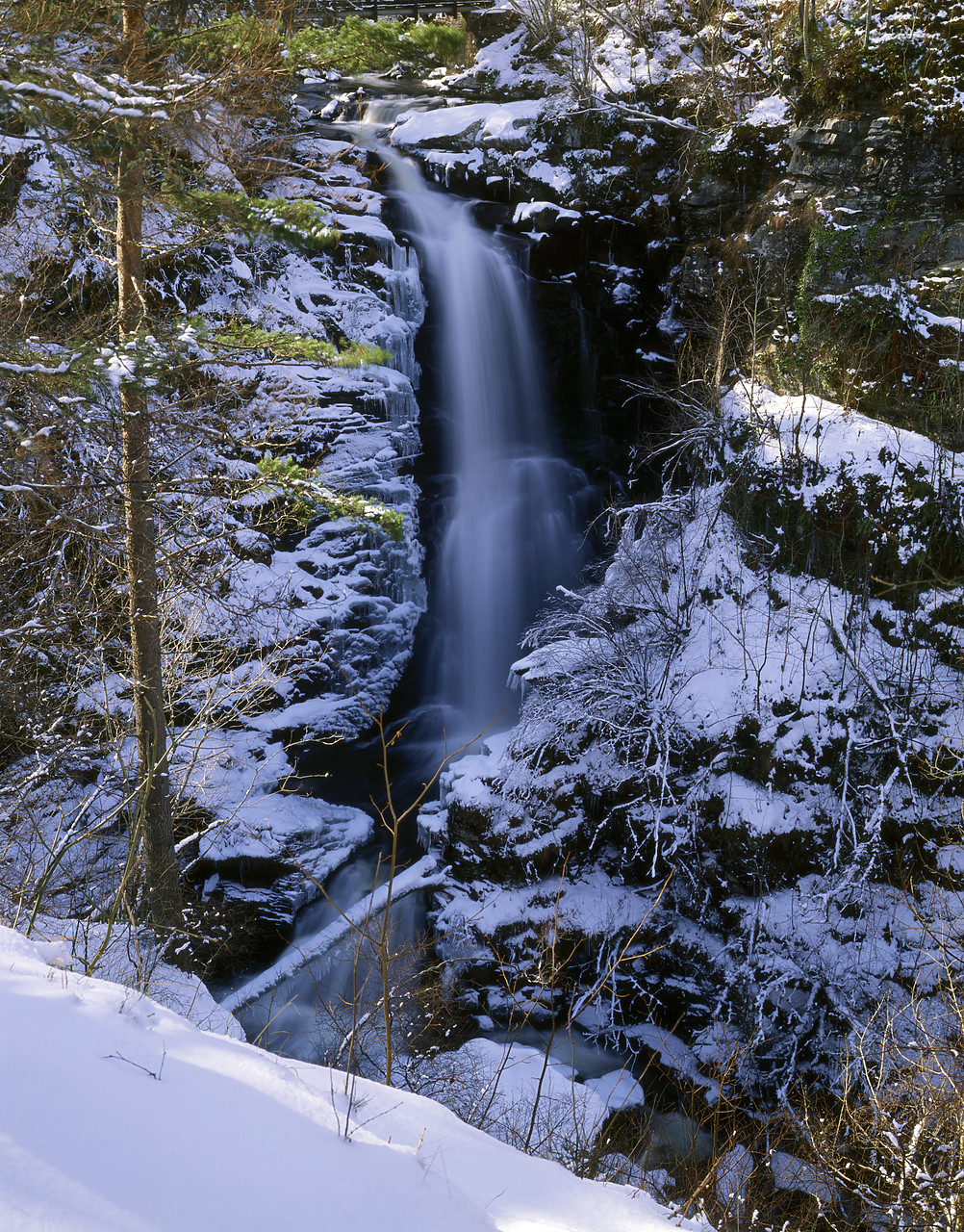 #955283-2 - Falls of Moness in Winter, Aberfeldy, Tayside Region, Scotland