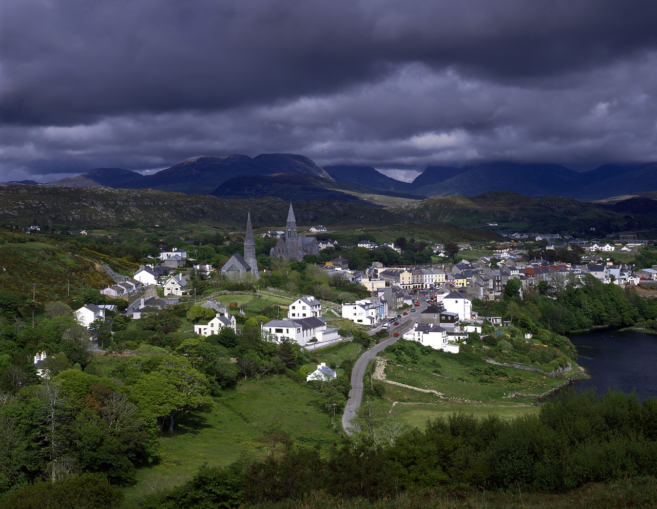 #955386-1 - View over Clifden, Connemara, Co. Galway, Ireland