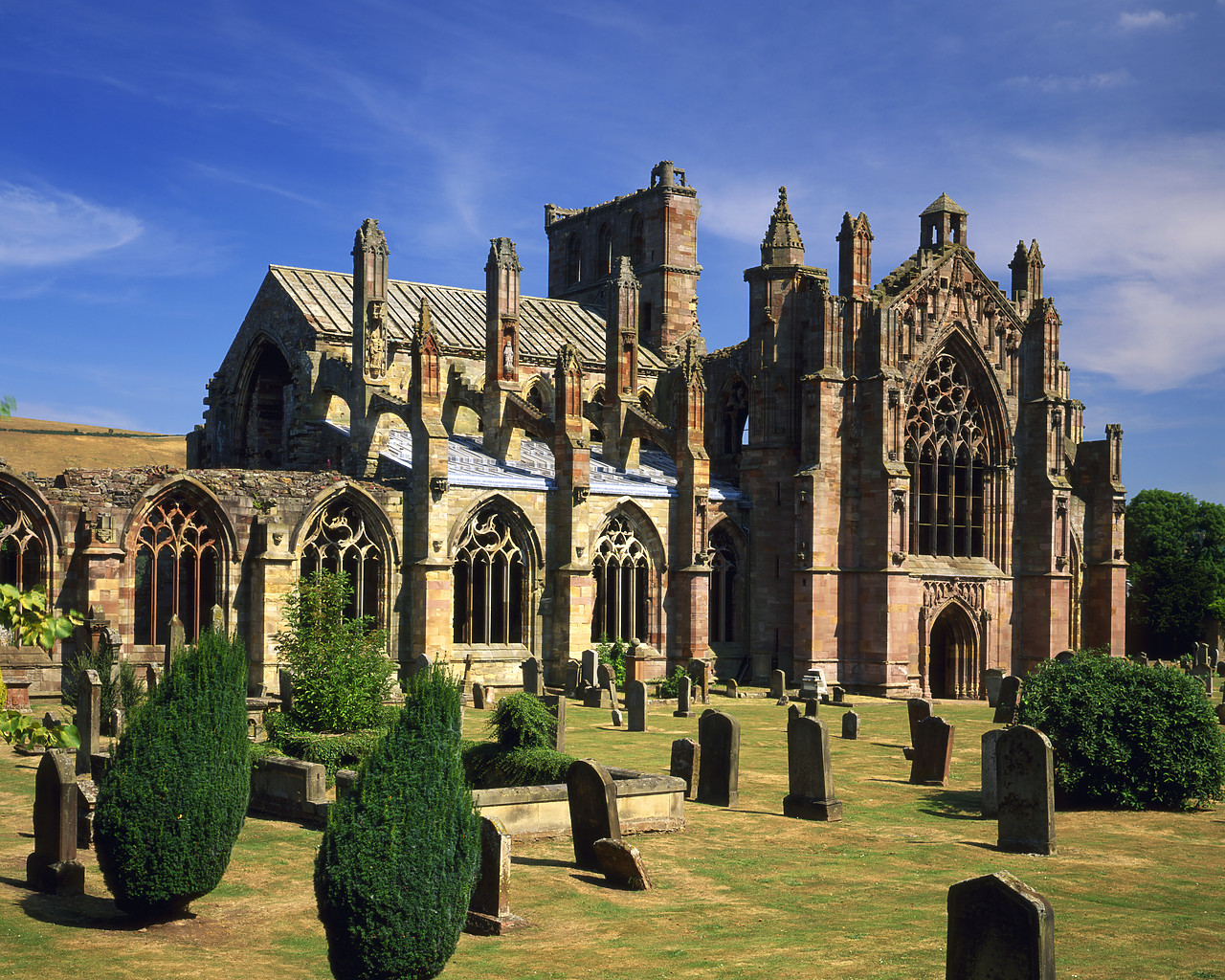 #955634-2 - Melrose Abbey, Borders, Scotland