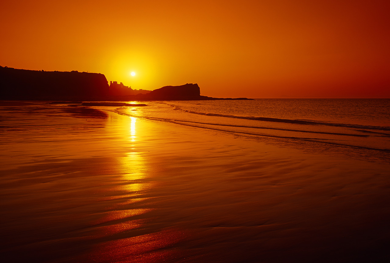 #955652-1 - Sunset over Beach, near North Berwick, Lothian Region, Scotland