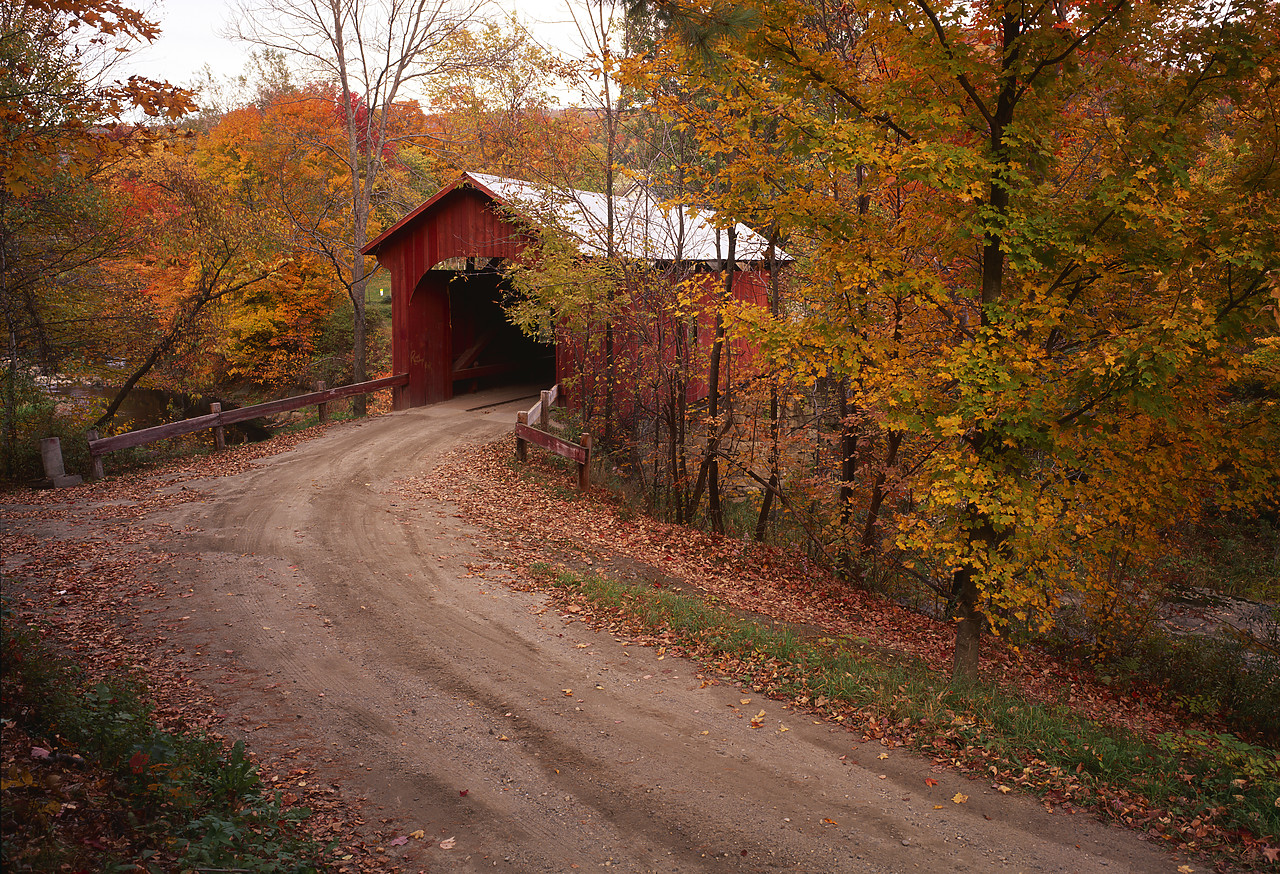 #955801-1 - Covered Bridge, Northfield Falls, Vermont, USA