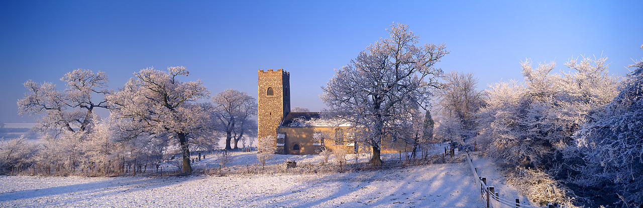 #955908-5 - Caistor St. Edmund Church in Winter, Norfolk, England