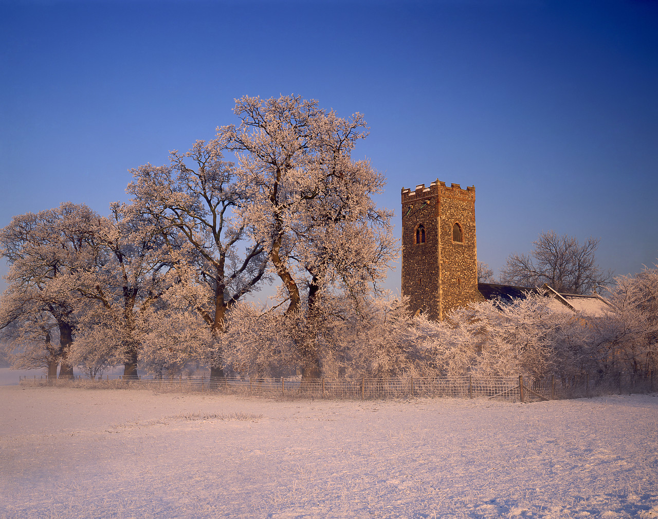 #955911 - Caistor St. Edmund Church in Winter, Norfolk, England