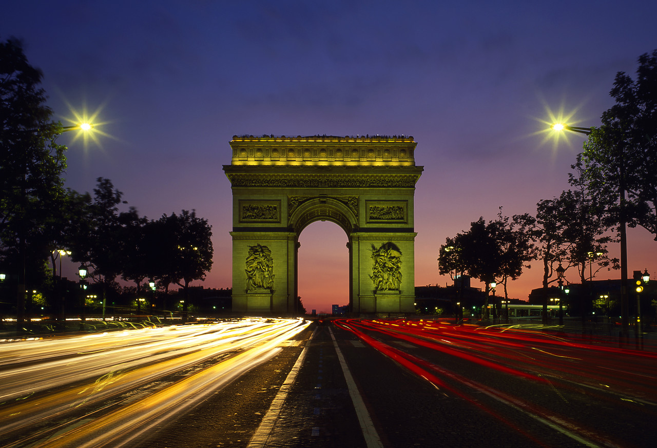 #966138-1 - Arc de Triomphe at Night, Paris, France