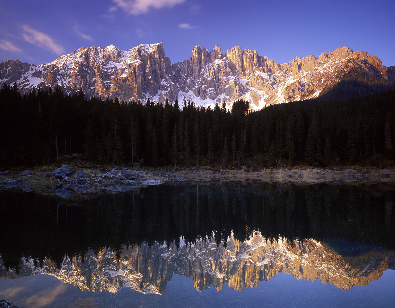 #970305-1 - Dolomites Reflecting in Lake Carezza, Italy