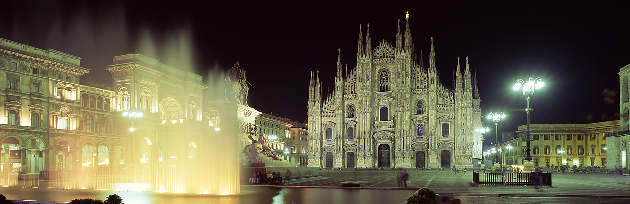 #970327-1 - Duomo by Night, Milan, Italy