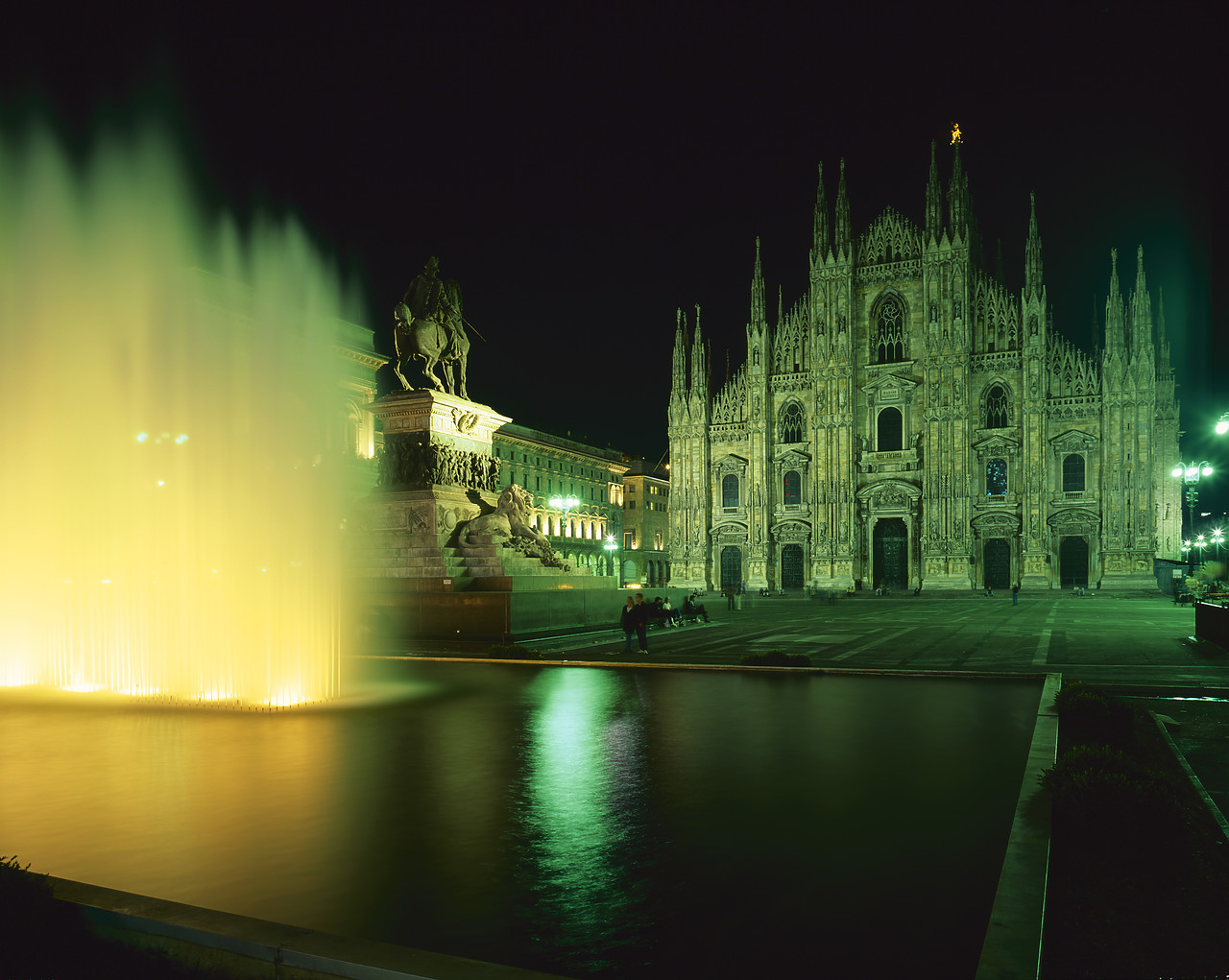 #970327-2 - Duomo at Night, Milan, Italy