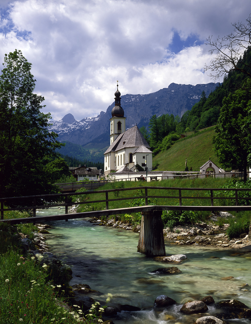 #970338-7 - Church at Ramsau, near Berchtesgarden, Bavaria, Germany