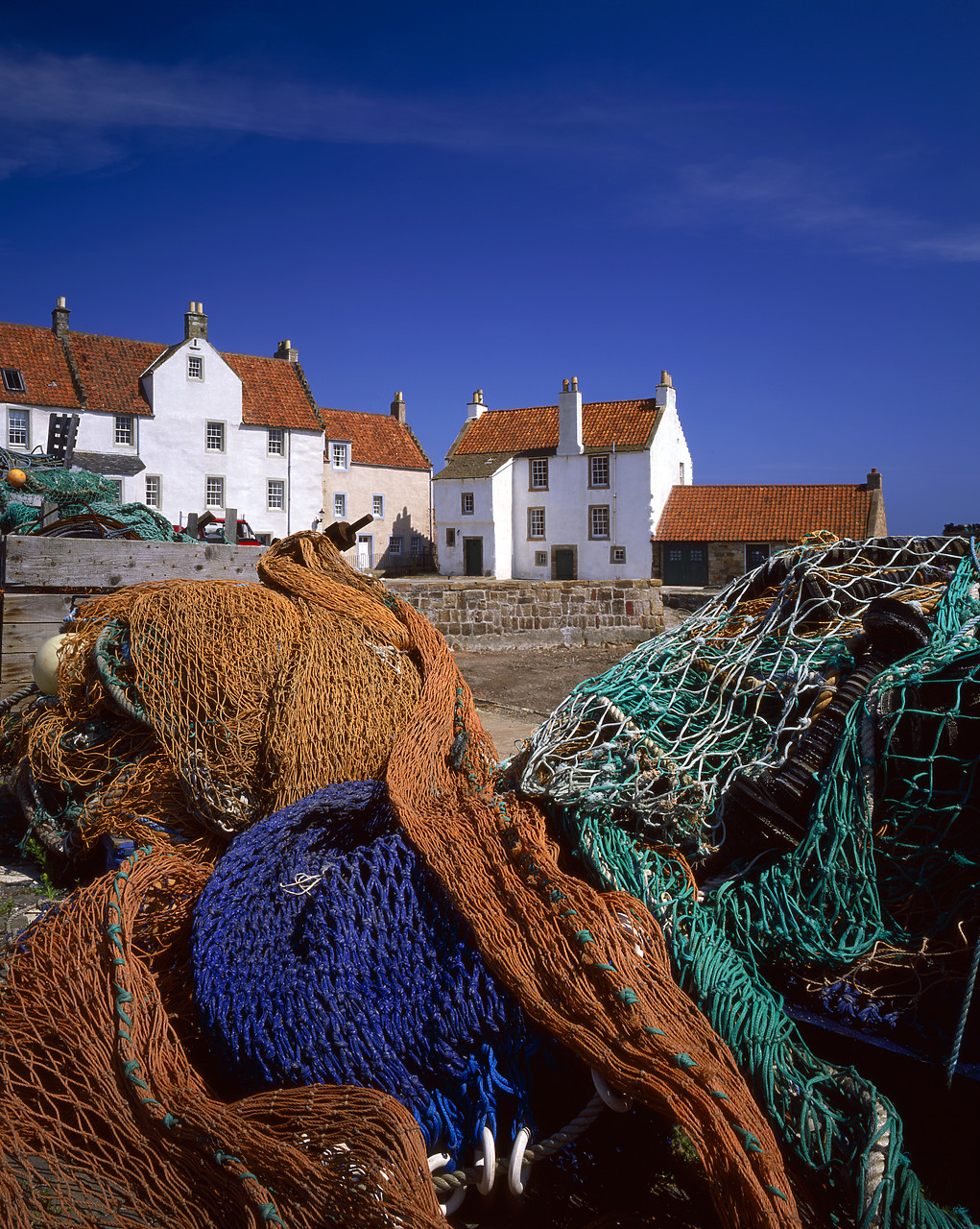 #970383-5 - Fishing Nets & Cottages, Pittenweem, Fife, Scotland
