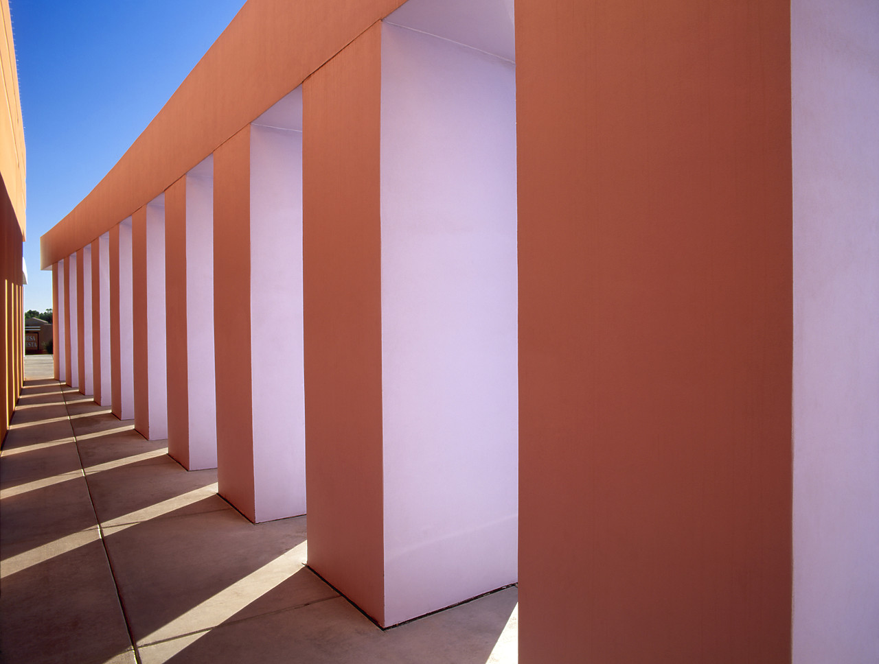 #981026-1 - Building Columns & Shadows, Phoenix, Arizona, USA
