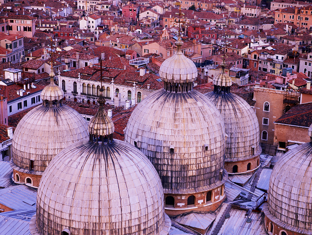 #990089-2 - Domes of St. Mark's Basilica, Venice, Italy