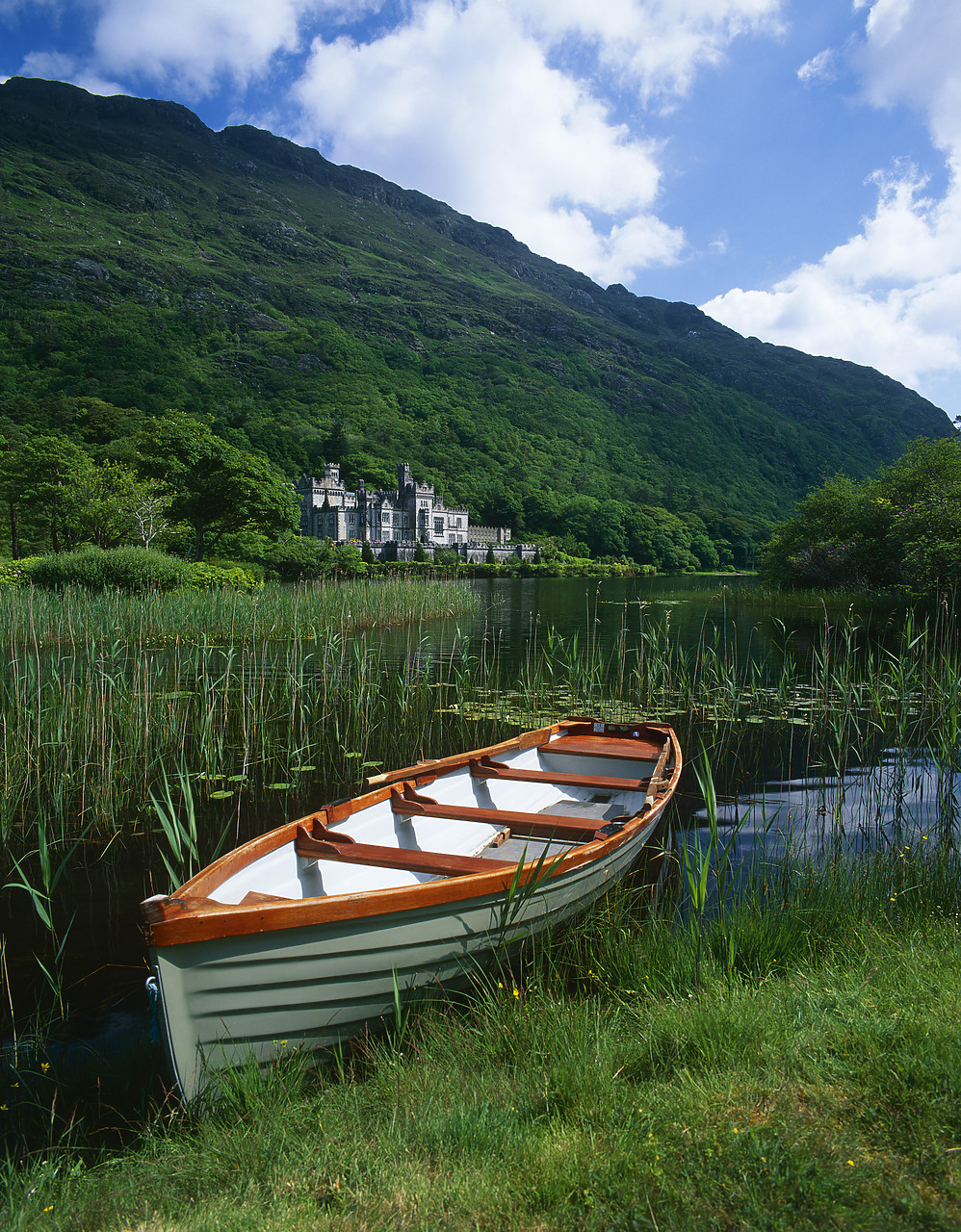 #990275-6 - Boat in Lake, Kylemore Abbey, Co. Galway, Southern Ireland